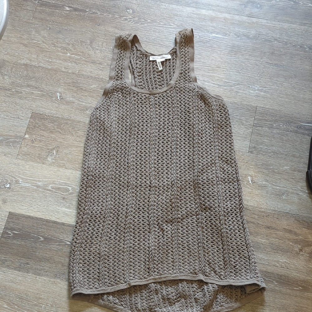 Taupe Knit Sleeveless Dress